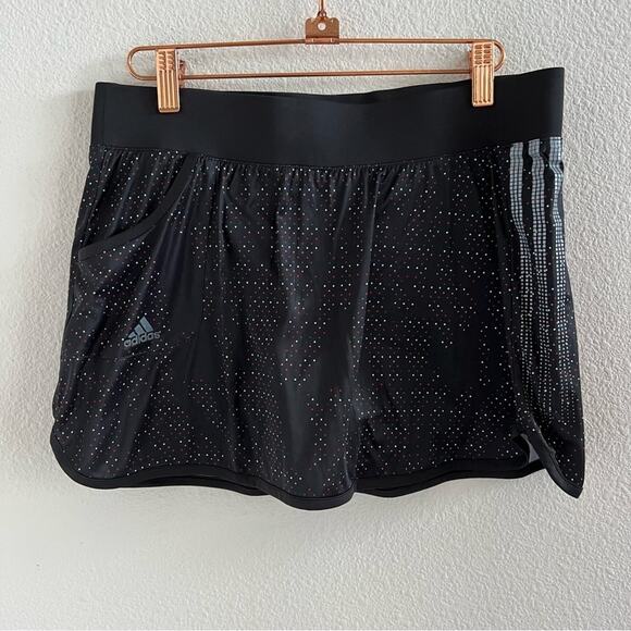 adidas Pants - Adidas Response Black Skort with Square Dot Detail Tennis Golf Medium